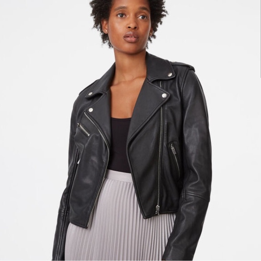 [club monaco] gracella leather jacket